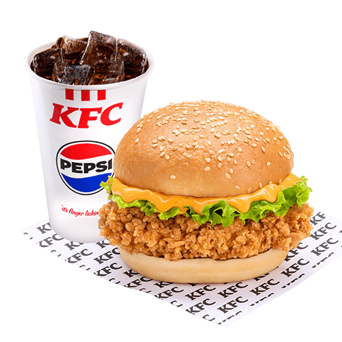 Krunch Burger with Drink